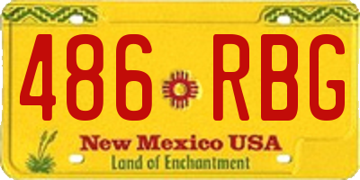 NM license plate 486RBG