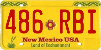NM license plate 486RBI