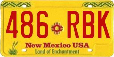NM license plate 486RBK
