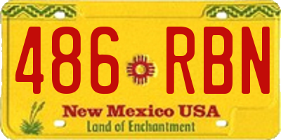 NM license plate 486RBN