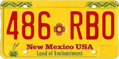 NM license plate 486RBO