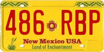 NM license plate 486RBP
