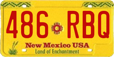 NM license plate 486RBQ