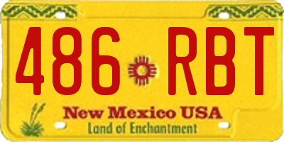 NM license plate 486RBT