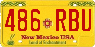 NM license plate 486RBU