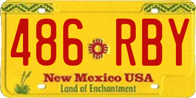NM license plate 486RBY