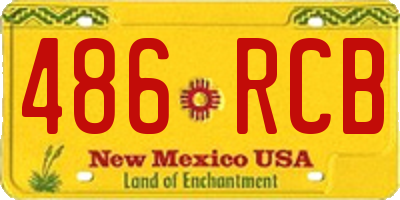 NM license plate 486RCB