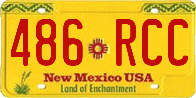 NM license plate 486RCC