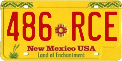 NM license plate 486RCE