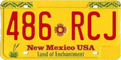 NM license plate 486RCJ