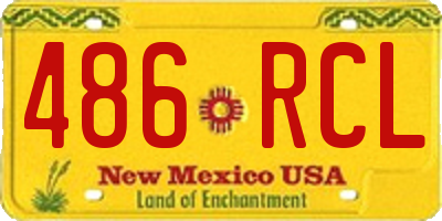 NM license plate 486RCL