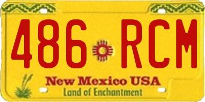 NM license plate 486RCM