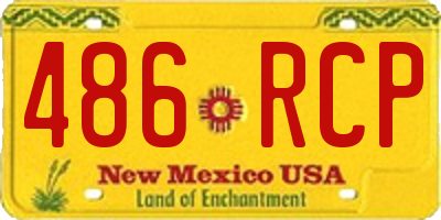 NM license plate 486RCP
