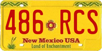 NM license plate 486RCS