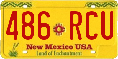 NM license plate 486RCU