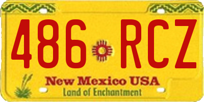 NM license plate 486RCZ