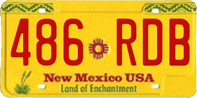 NM license plate 486RDB