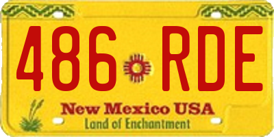 NM license plate 486RDE