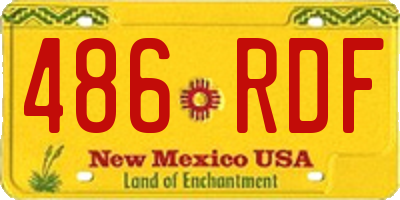 NM license plate 486RDF