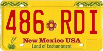 NM license plate 486RDI