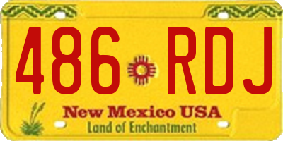 NM license plate 486RDJ