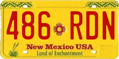NM license plate 486RDN