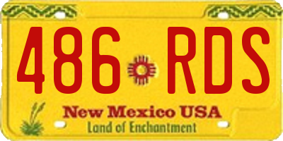 NM license plate 486RDS