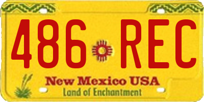 NM license plate 486REC