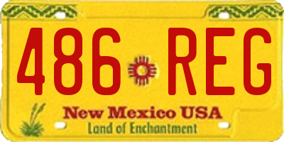NM license plate 486REG