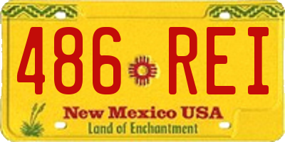NM license plate 486REI