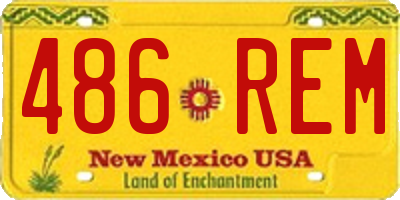 NM license plate 486REM