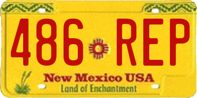 NM license plate 486REP