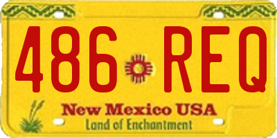 NM license plate 486REQ