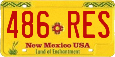 NM license plate 486RES