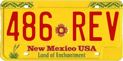 NM license plate 486REV