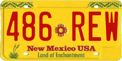 NM license plate 486REW