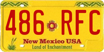 NM license plate 486RFC