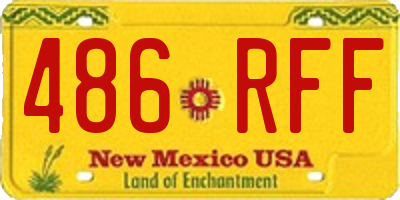 NM license plate 486RFF