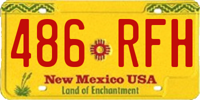 NM license plate 486RFH