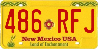 NM license plate 486RFJ