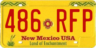 NM license plate 486RFP
