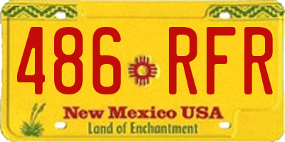 NM license plate 486RFR