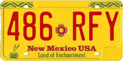 NM license plate 486RFY