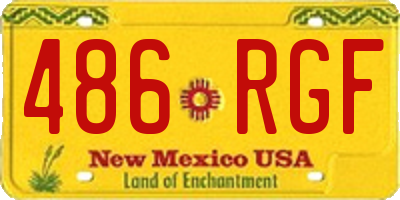NM license plate 486RGF