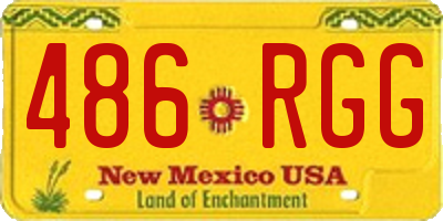 NM license plate 486RGG