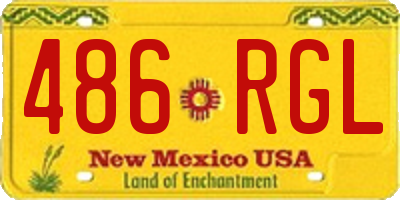 NM license plate 486RGL