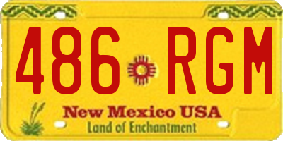 NM license plate 486RGM