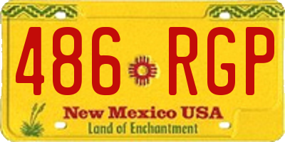 NM license plate 486RGP