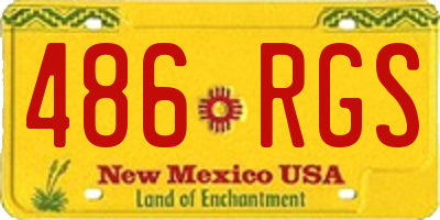 NM license plate 486RGS