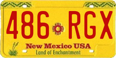 NM license plate 486RGX